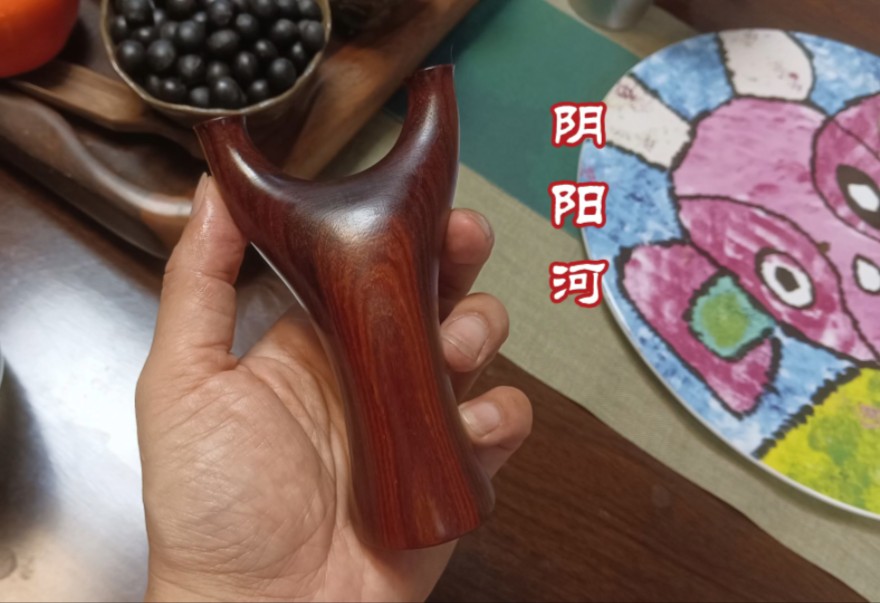 小叶紫檀特色料阴阳双面血色渐变大反曲飞虎弹弓74-15超个性