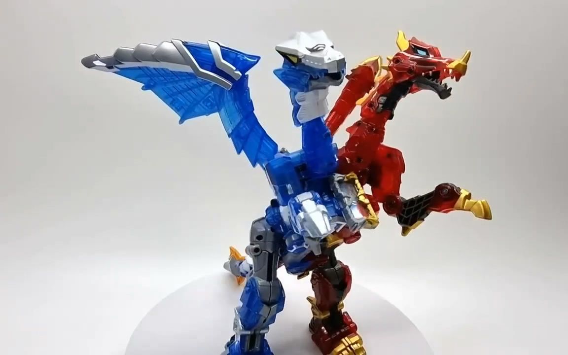 红蓝双头龙玩具模型 展示把玩变形_哔哩哔哩_bilibili