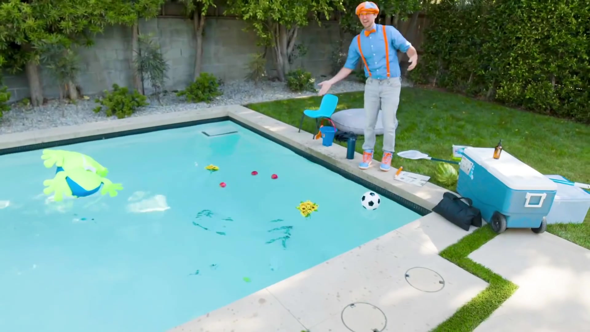 [图]【Blippi带你学英语】科学实验 漂浮与下沉 Sink or Float with Blippi Cool Science Experiment