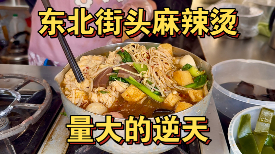 东北街头麻辣烫，这量大的就逆天！海报