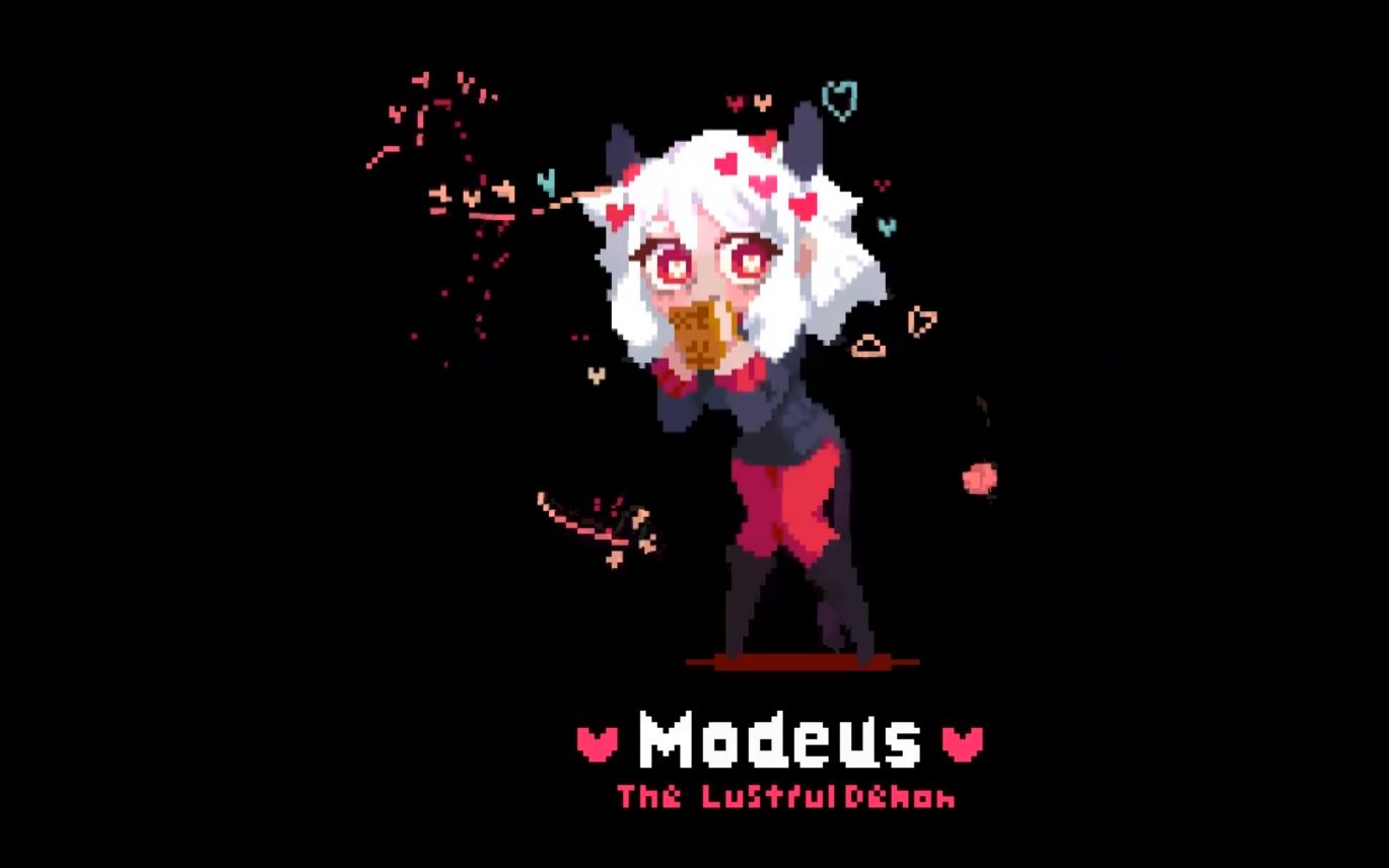 helltaker60帧版和魅魔modeus一起看书吧