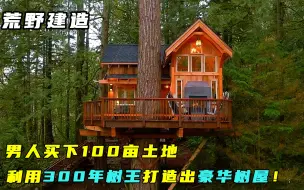 Download Video: 荒野建造：男人盘下100亩土地，用300年树王打造出豪华树屋！