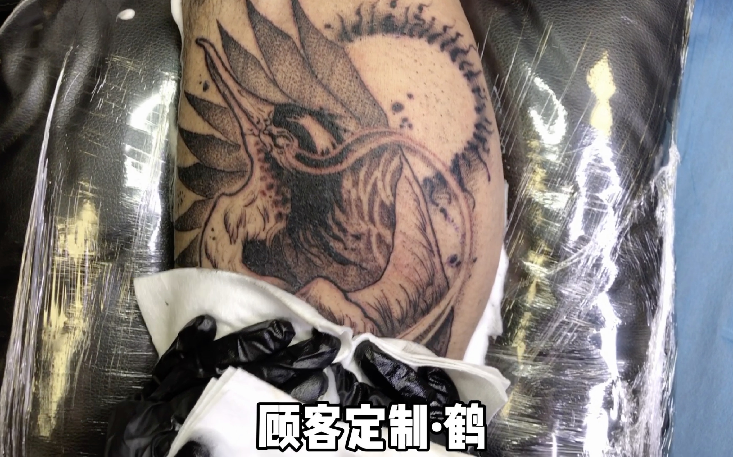 「深圳tattoo」深圳行运纹身ⷩᾥˆ𖂷black work 鹤哔哩哔哩bilibili