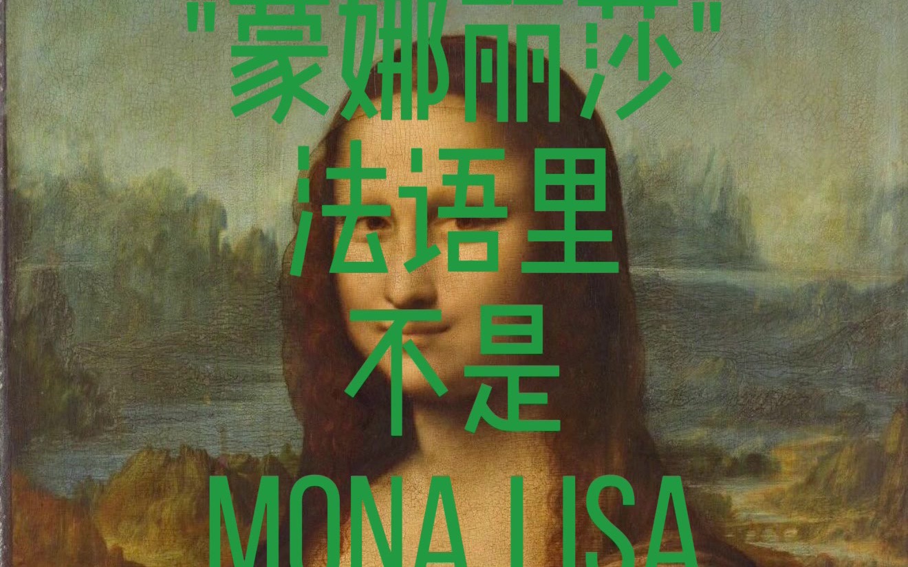 “蒙娜丽莎”在法语里不是Mona Lisa哔哩哔哩bilibili