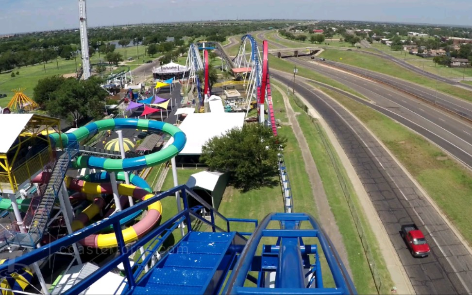 【4k】德州龙卷风(texas tornado)过山车pov 仙境游乐园