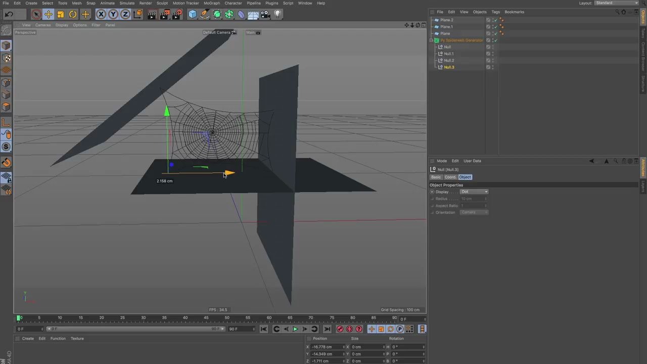 汉化版C4D插件 蜘蛛网插件AEscripts SpiderWeb 1.1 C4D R15R19哔哩哔哩bilibili