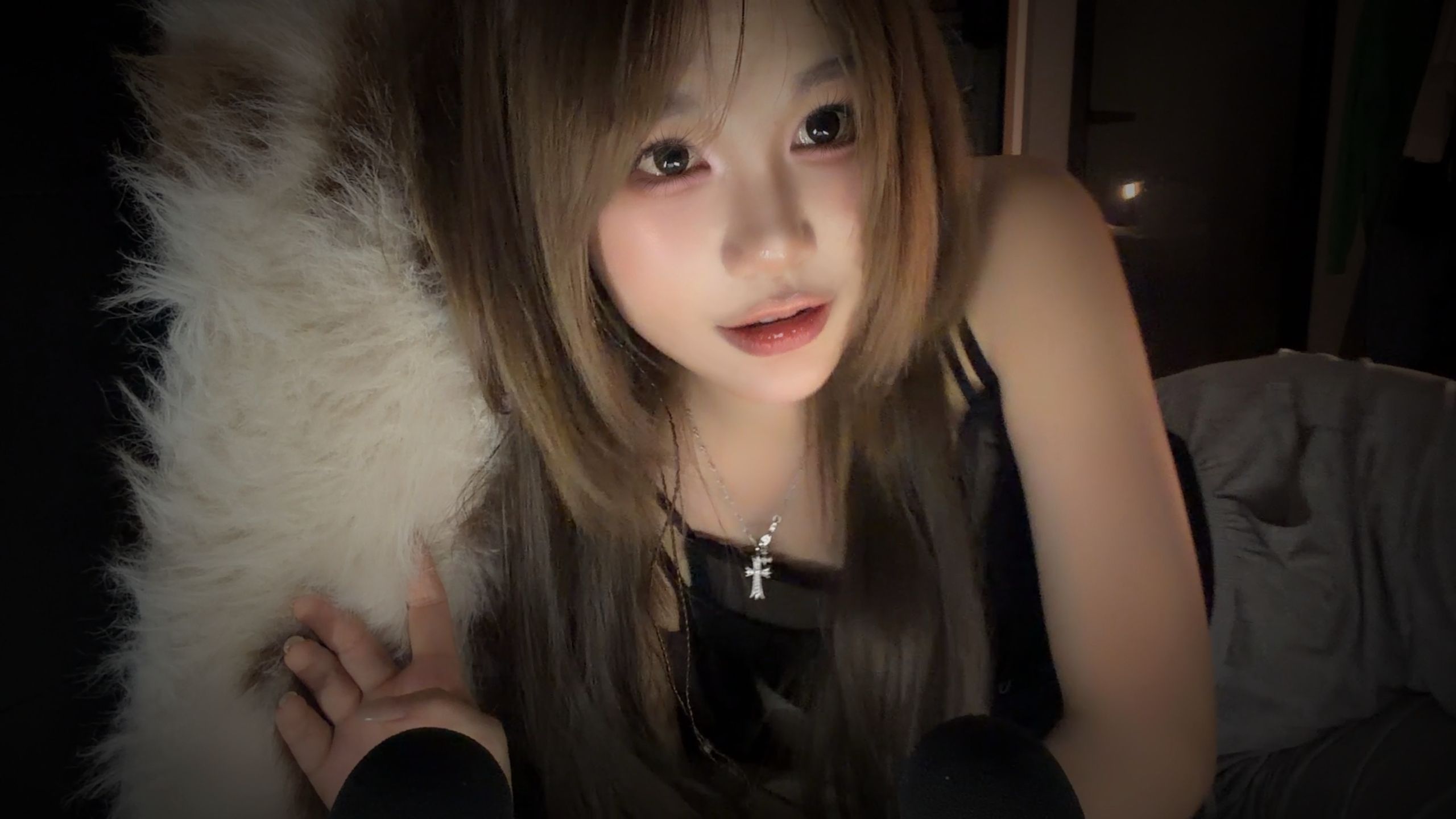 ASMR｜宝宝，把手机放枕头边♡ 女友视频通话陪你睡，不许挂哦