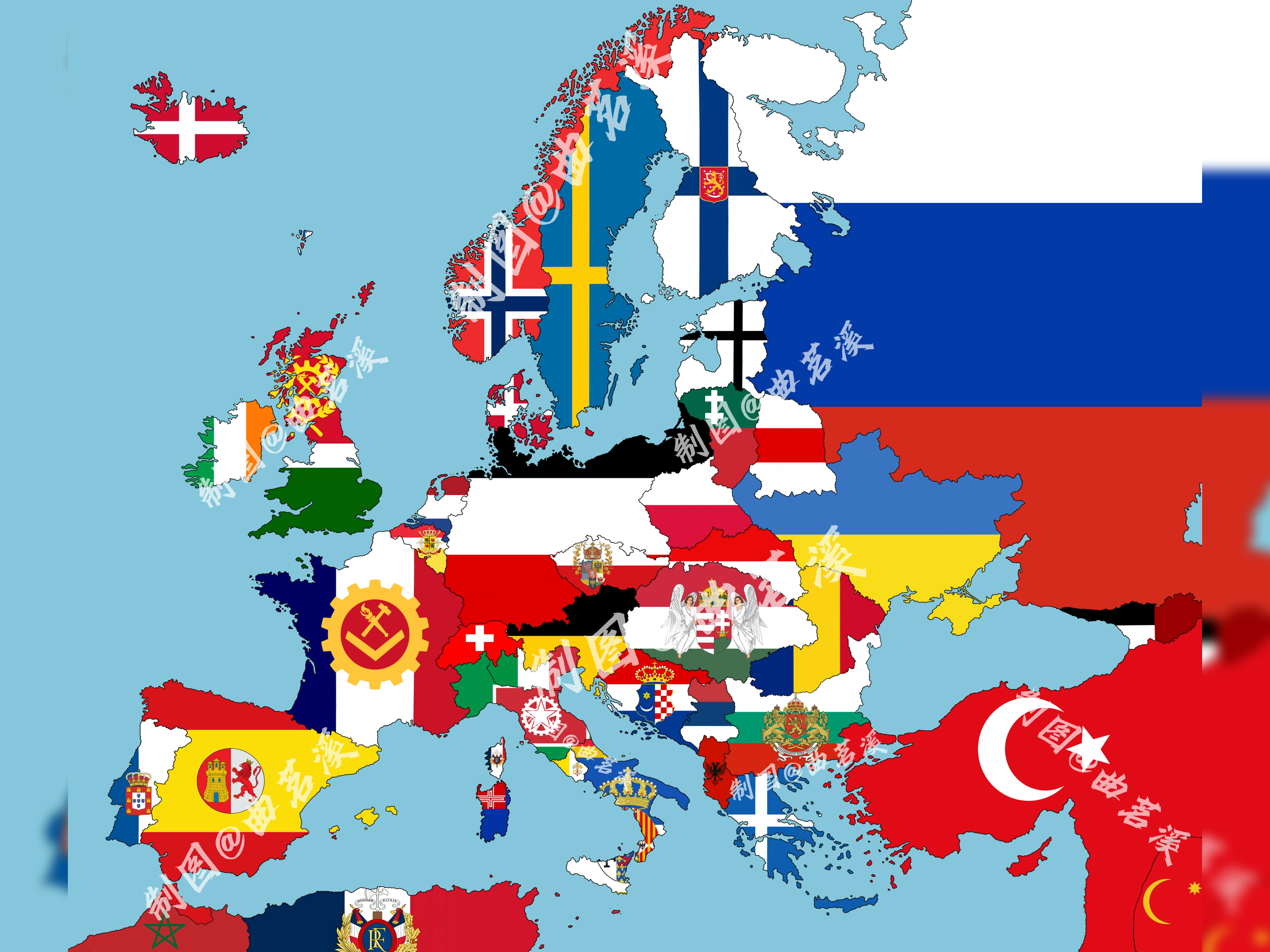 kr(kaiserreich)时间线欧洲地图