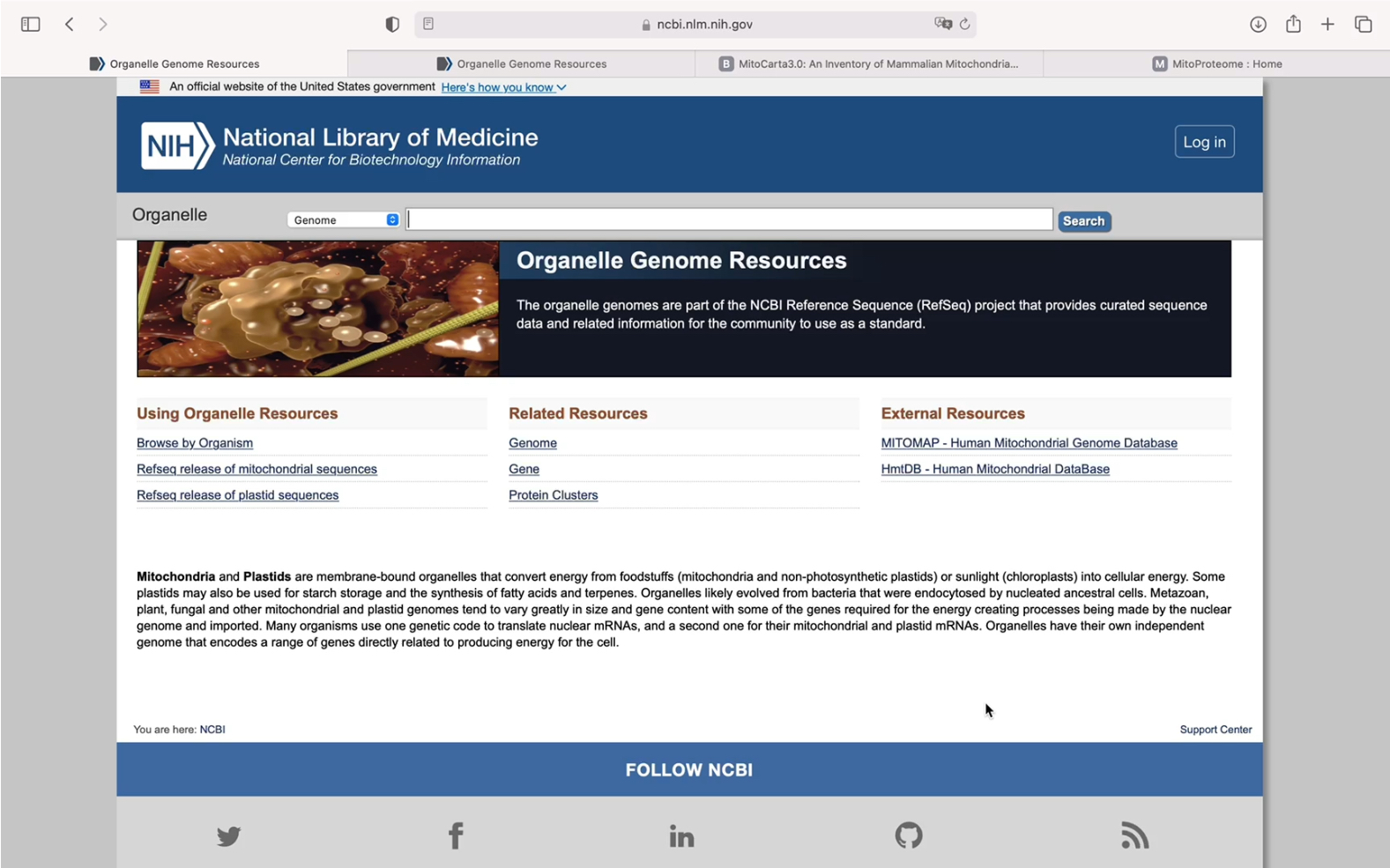 线粒体基因数据库:NCBI|MITOCARTA3.0|MitoProteome|Mitominer哔哩哔哩bilibili