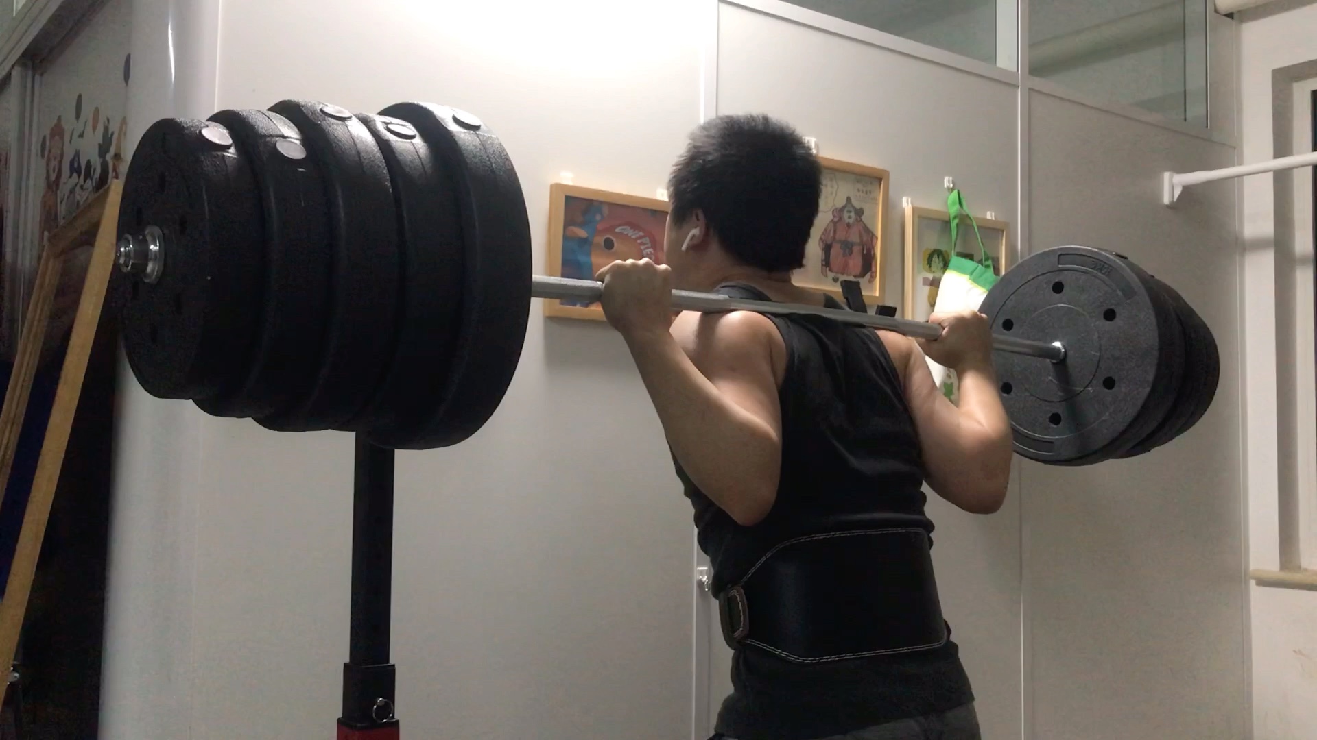 100kg 3组 深蹲