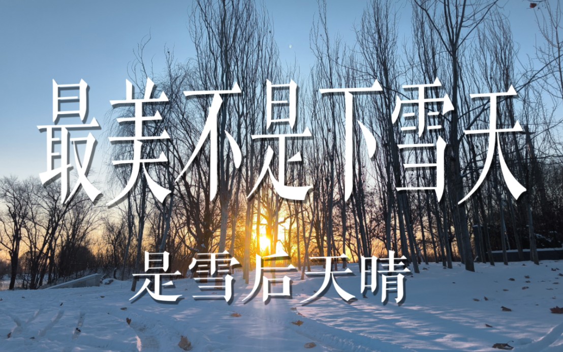 【雪后天晴】大好美景雪天摄影