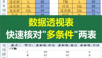 多条件的两个表格，如何快速核对呢？用vlookup就out了
