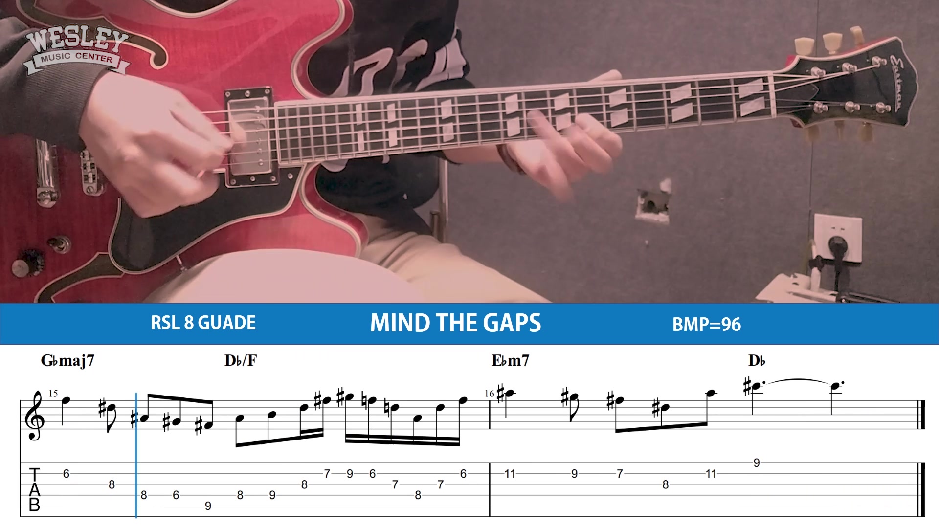 [图]Rockschool 8级 电吉他 Mind the gaps solo部分 By wesley