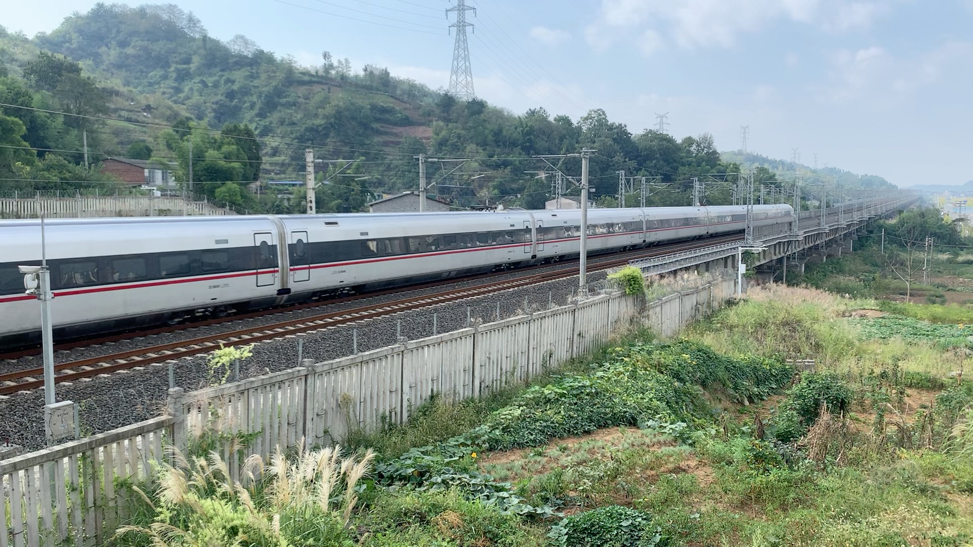 g319次(重庆西站-深圳北站)本务广州动车段cr400af-a2065高速通过渝贵