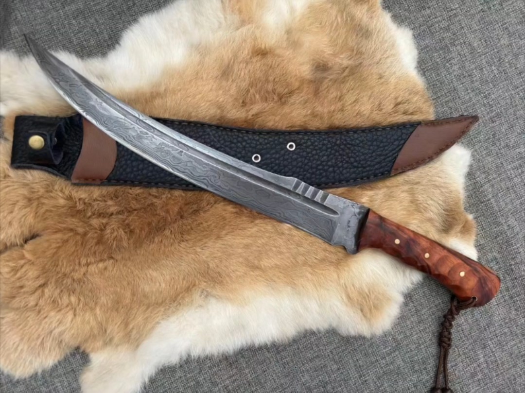 手工复刻千层钢战术泰雅刀高山族山刀可定米卡塔柄