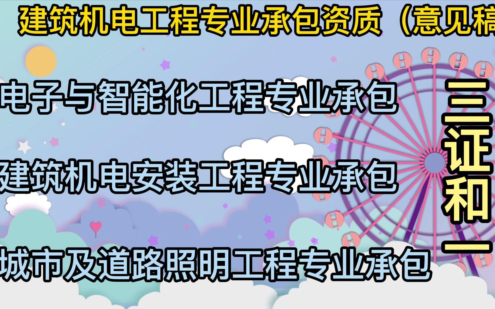 新版建筑机电资质(三合一)意见稿哔哩哔哩bilibili