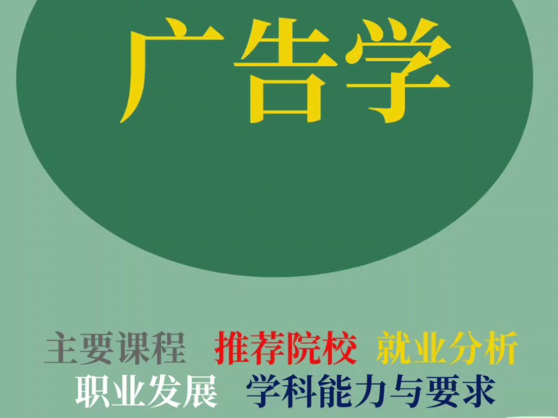 大学专业解读之广告学:主要课程、推荐院校、职业发展、就业分析、学科与能力要求 #高考志愿填报 #高考志愿 #如何选择合适自己的专业 #跟着张老师学高...