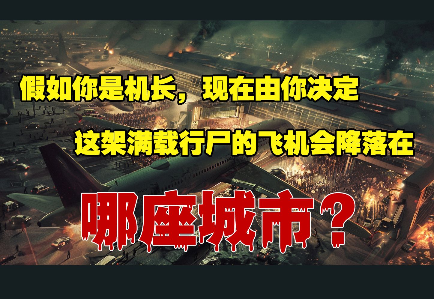 [图]假如你是机长，现在由你决定丧尸飞机降落在哪座城市《狂笑病：死亡航班》大结局