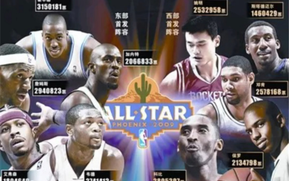 2009年NBA全明星首发! #缅怀科比致敬传奇 #科比哔哩哔哩bilibili