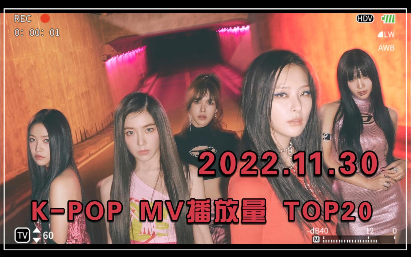 【每日MV】2022.11.30:Red Velvet日冠*3!BLACKPINK仍然百万日播不动摇!P1Harmony空降第5!女娃炽芙迷仍然撑起五代团一片天哔哩哔哩bilibili