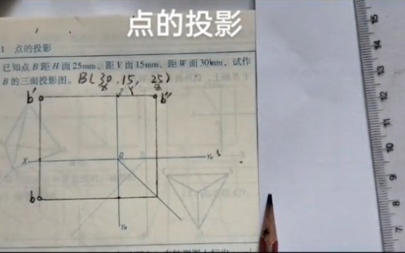 点的投影画法讲解(点到投影面的距离)哔哩哔哩bilibili