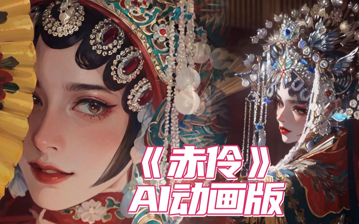 当非遗遇上aigc!古风歌曲《赤伶》ai动画版来啦