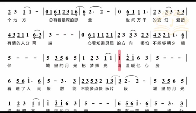 戴谱乐动态谱城里的月光萨克斯动态谱简谱哔哩哔哩bilibili