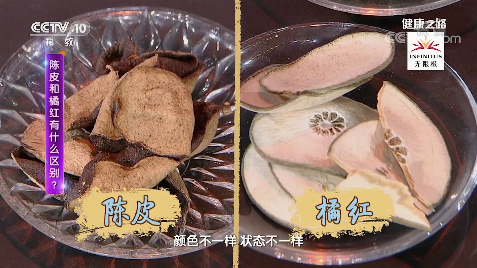 cctv10科教 广东省中医院副院长 张忠德 讲解陈皮和化橘红区别