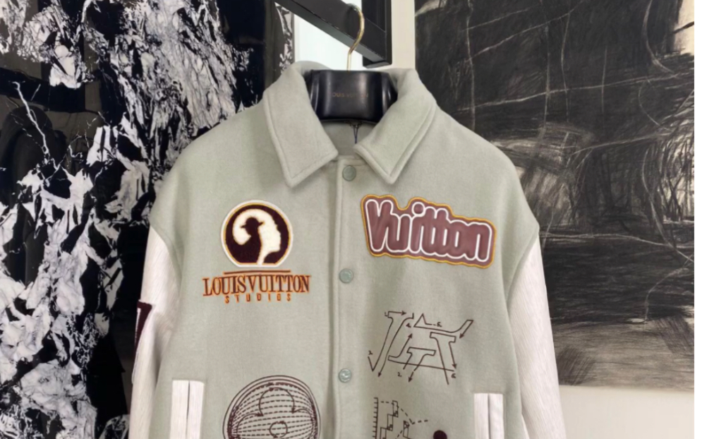 lv路易威登高仿秀款拼接皮衣外套