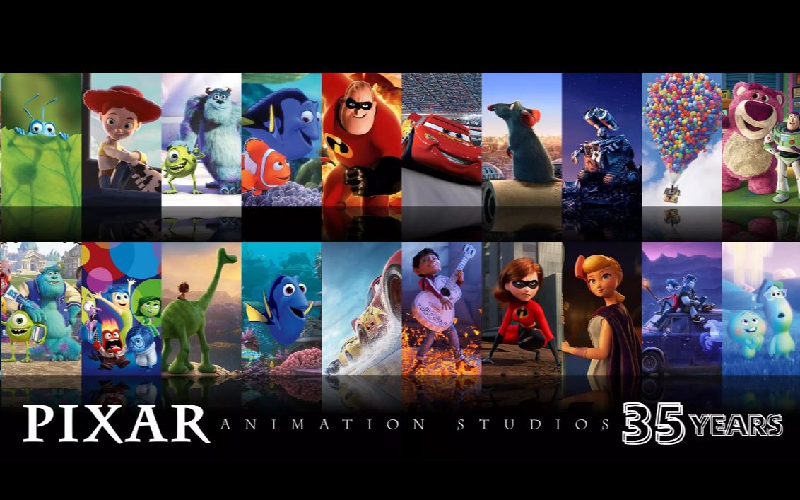 皮克斯35周年电影短片混剪touchthesky追逐清风触摸天空8部电影5部