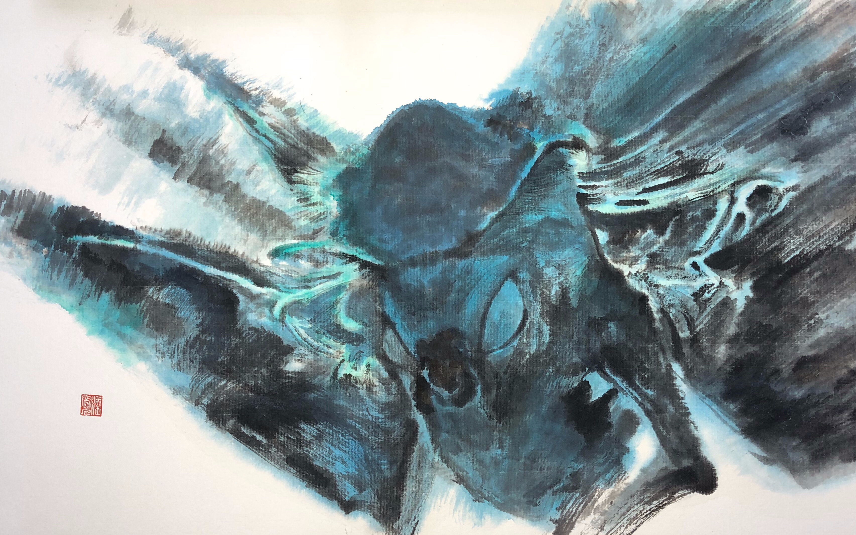 水墨有趣味魔斯拉mothra