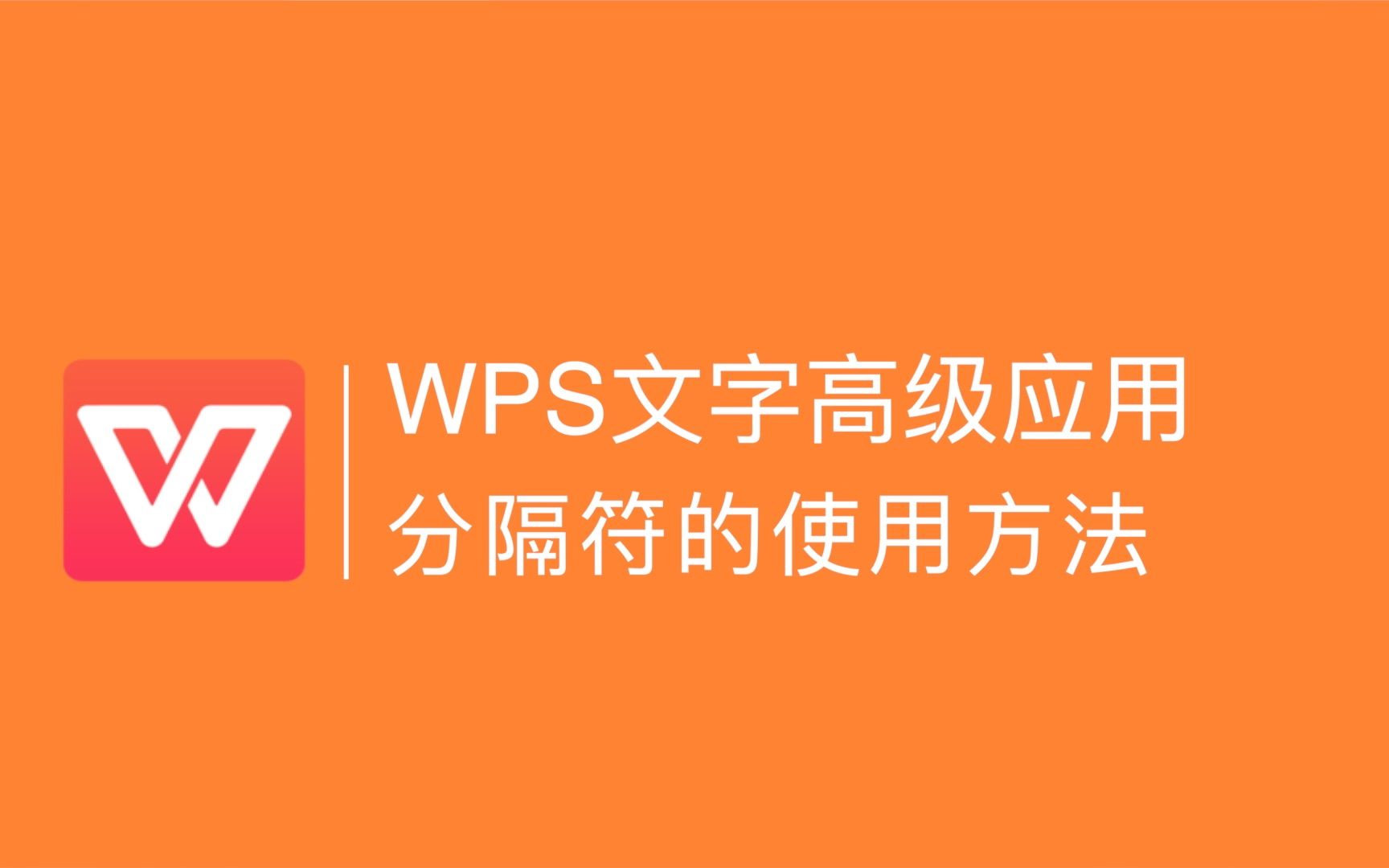 WPS文字高级应用:分隔符的使用方法哔哩哔哩bilibili