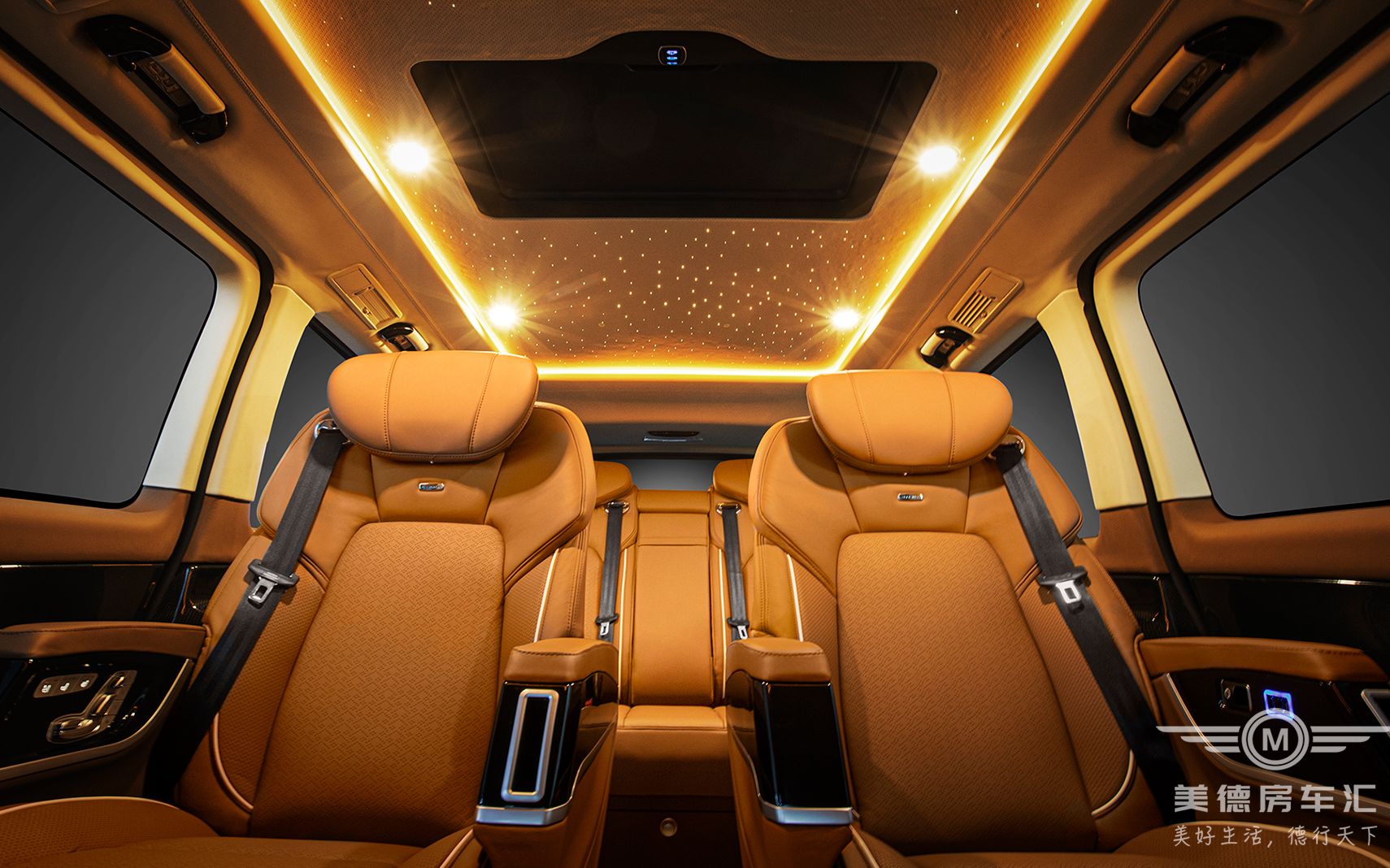 奔驰定制版豪华商务车,超大星空顶