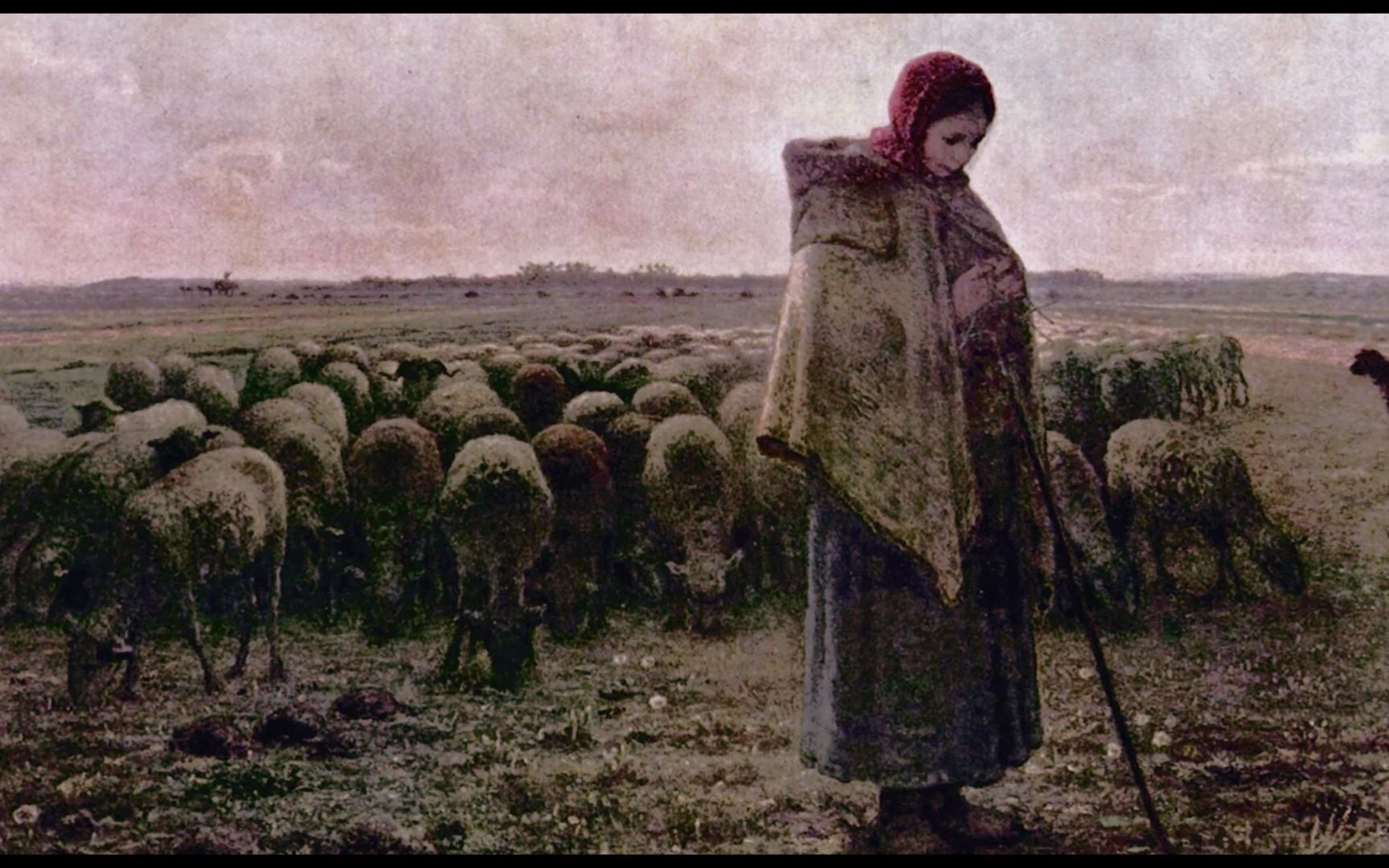 [图]【天地情诗】当蒋勋听见米勒《牧羊女与羊群Shepherdess with her Flock》