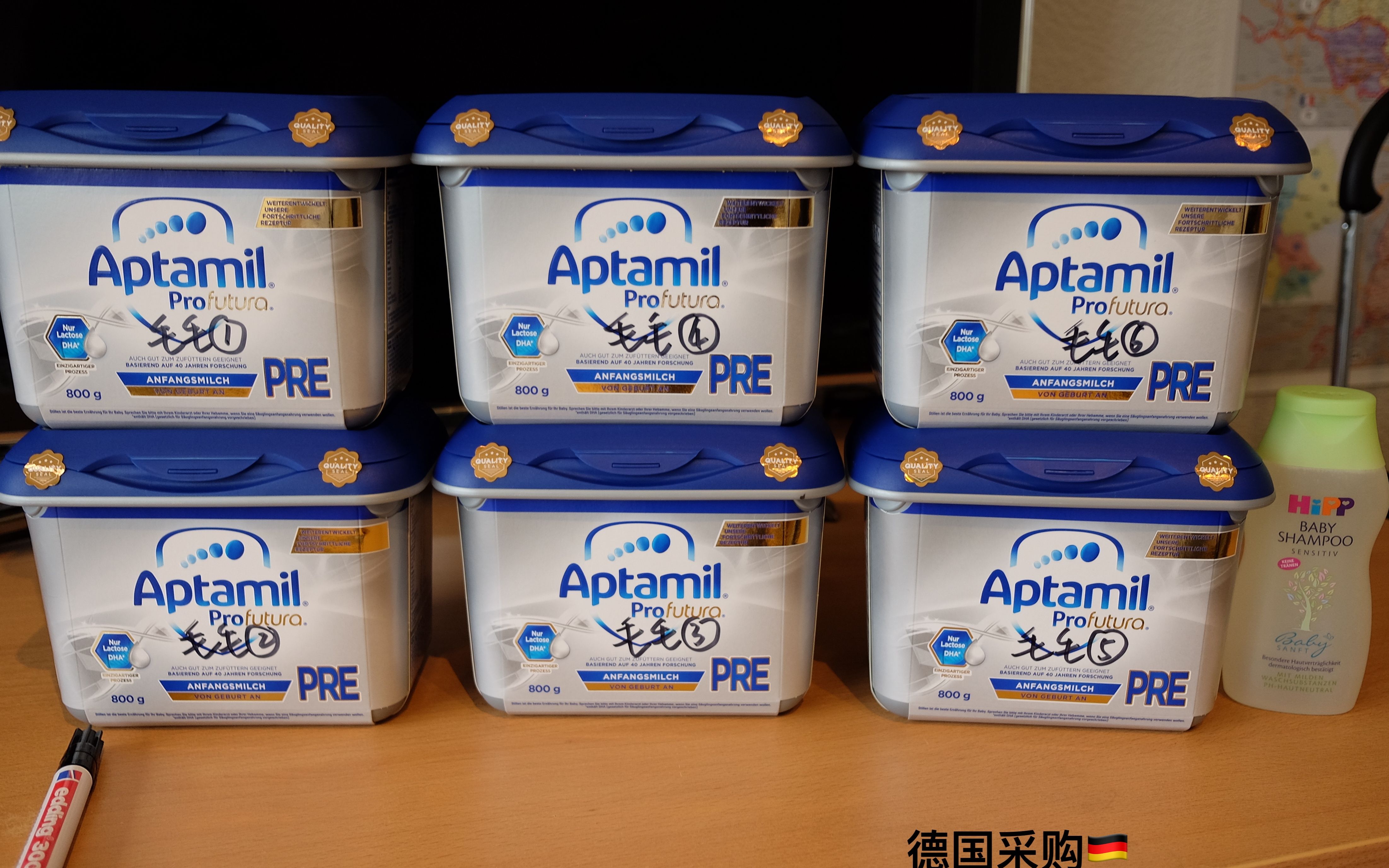 德国爱他美白金版pre段06个月宝宝德国本土代购一对一标记视频