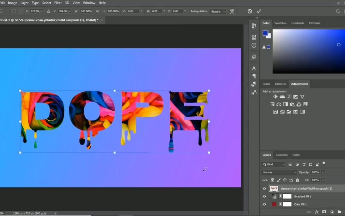 Photoshop CC 制作涂料字体效果哔哩哔哩bilibili