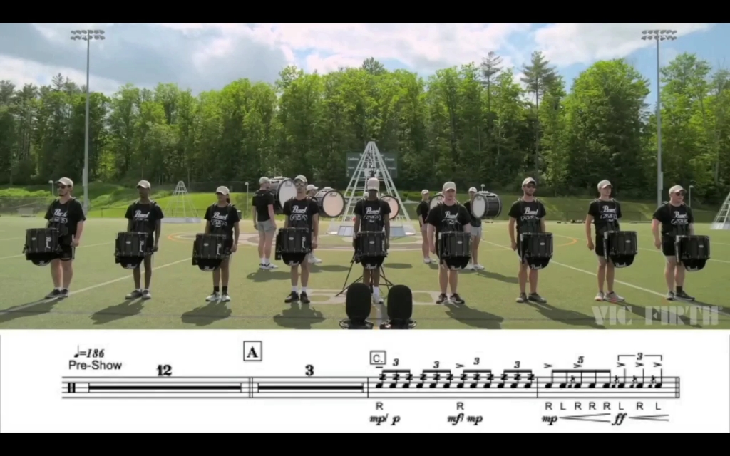 [图]【行进打击乐】LEARN THE MUSIC ｜2022 Boston Crusaders Snare Line｜