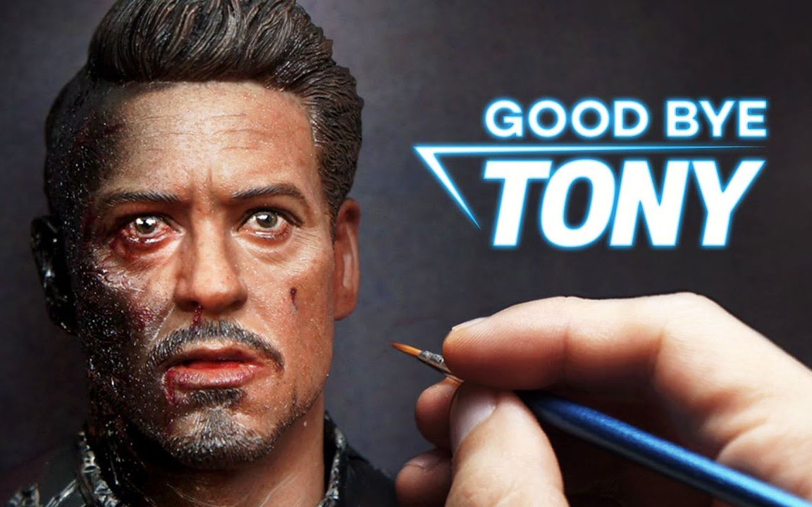 yhhafigure制作最后的托尼史塔克头雕复联endgame