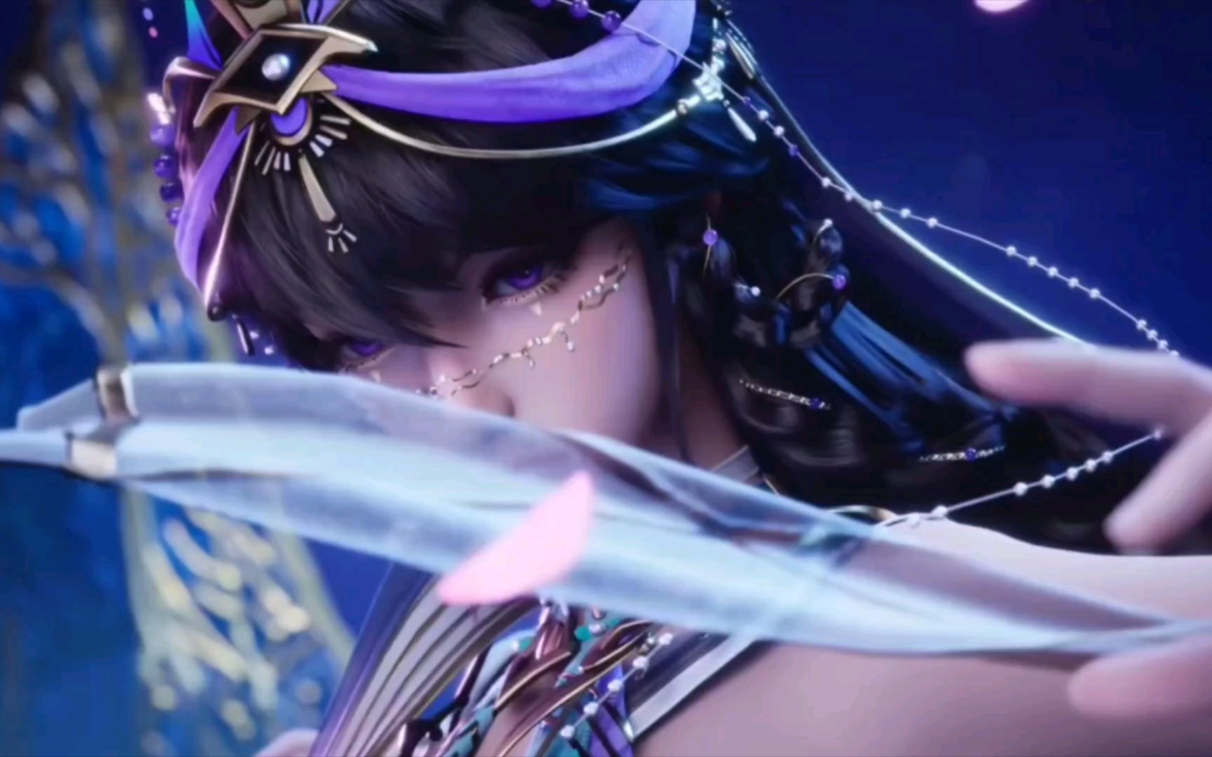《神印王座》龙皓晨男扮女装与月魔族公主一起表演对战舞蹈.