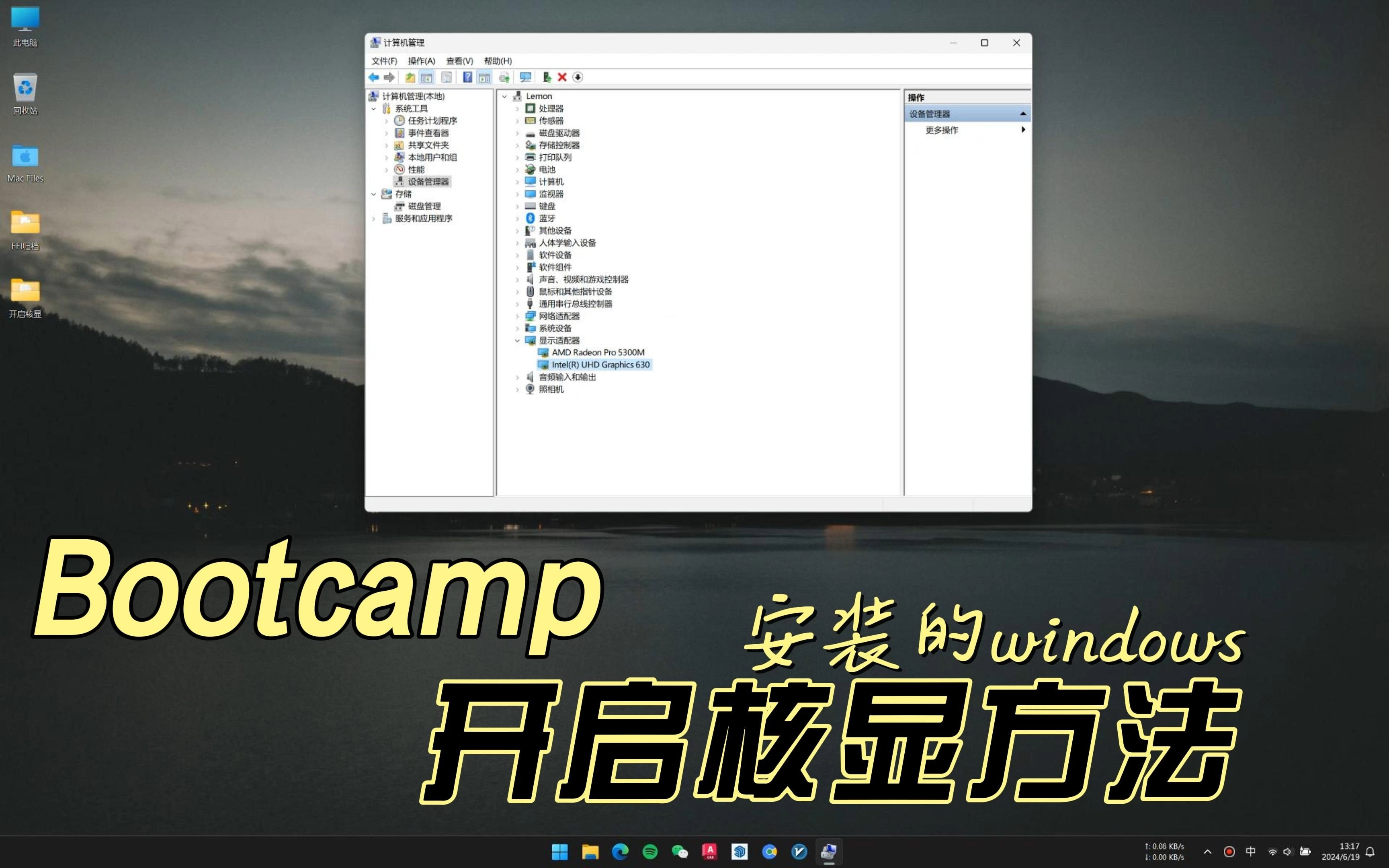 让bootcamp安装的windows开启核显的方法!!!哔哩哔哩bilibili