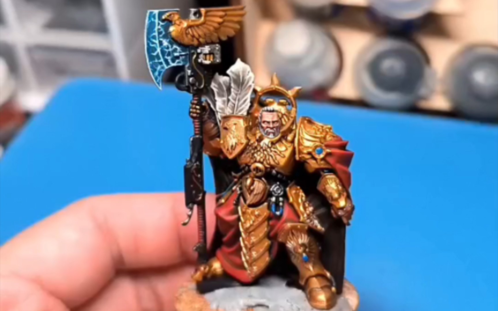 战锤40k 禁军 图拉真 官涂练习