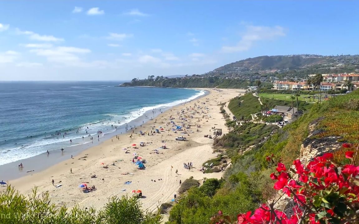 超清美国漫步加州奥兰治县达纳角盐溪海滩公园20208