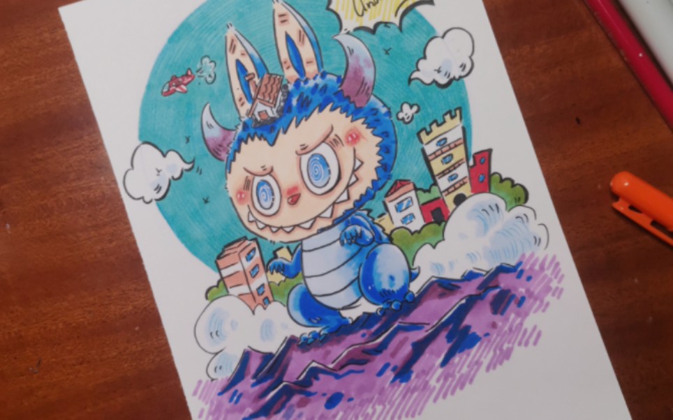 手绘过程|拉布布地下兽_哔哩哔哩_bilibili