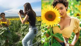 ins里有名的人像摄影师幕后向日葵写真拍摄现场