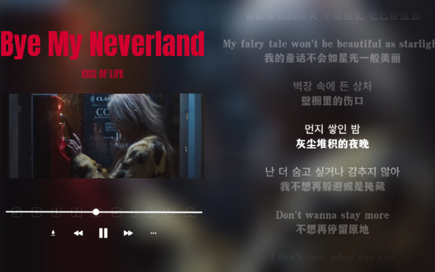 [图]日推歌单｜治愈｜不奢望轻易的幸福 所以不会停下脚步｜KISS OF LIFE《Bye My Neverland》