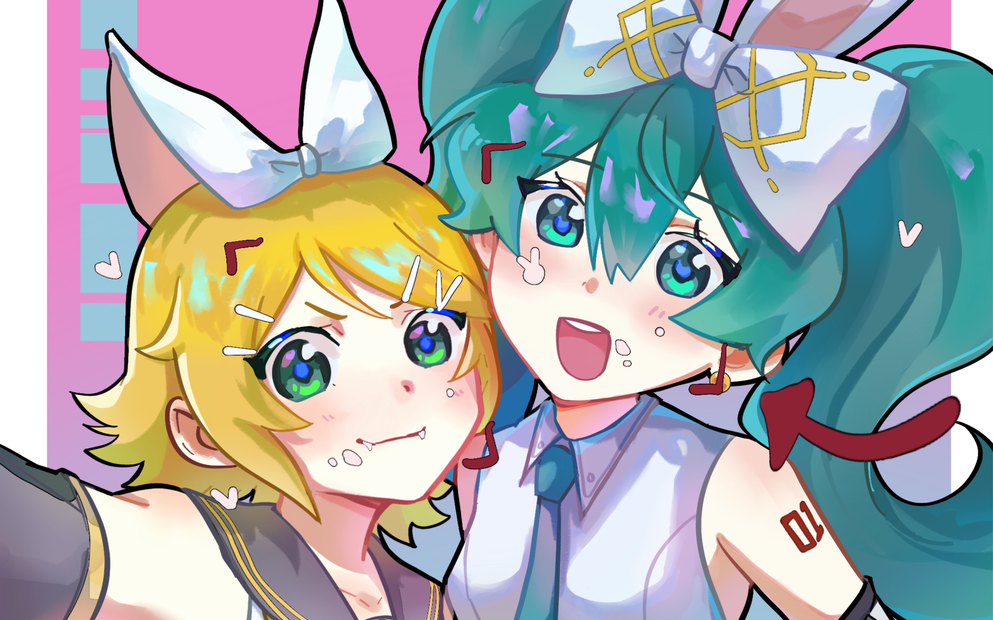 【procreate】葱橘贴贴