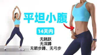 MIZI_14天平坦小腹|燃烧腹部脂肪|15分钟站立训练|无跳跃|无深蹲|无箭步蹲、无弓步