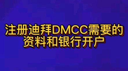 注册迪拜DMCC需要的资料和银行开户哔哩哔哩bilibili