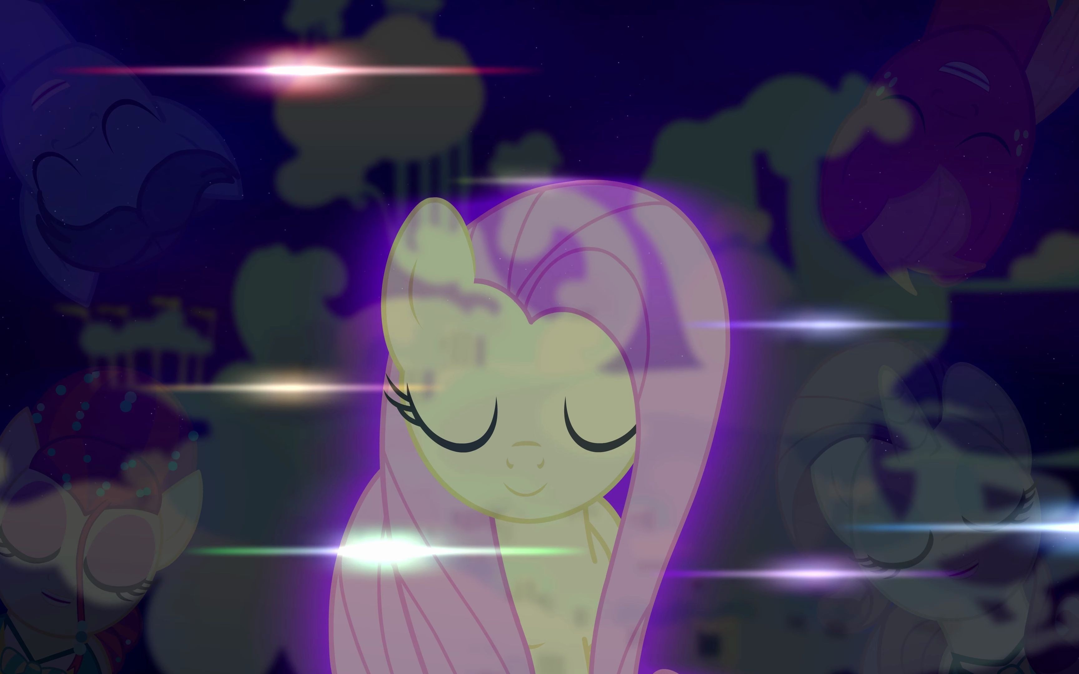 [图]【𝑴𝑳𝑷音乐】小蝶吟唱平安夜颂歌！… …（Fluttershy - Silent Night Animation）