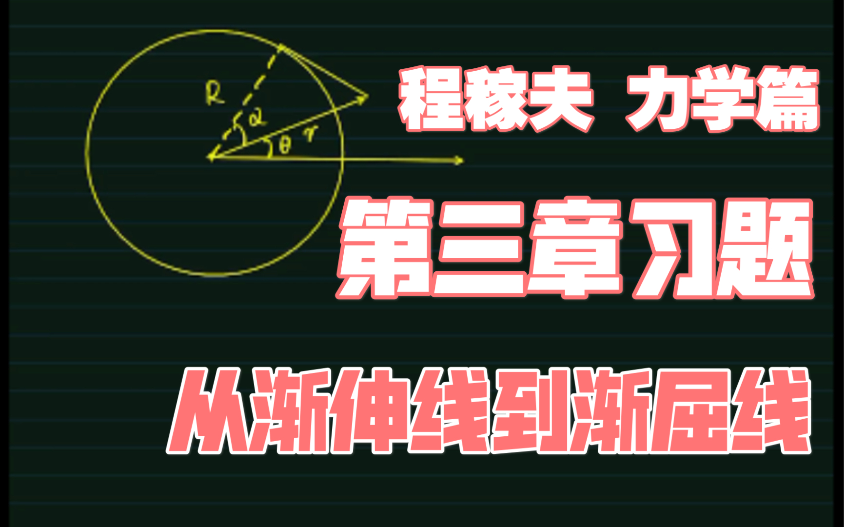 [图]程稼夫 力学篇 习题 3.2 拓展：从渐伸线到渐屈线 【系列习题请看我的收藏夹】